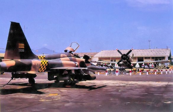 VNAF F 5E Tiger II and A 1 Skyraider Da Nang 1973