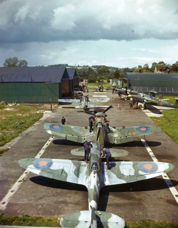 spitfire and corsair at hms fledging