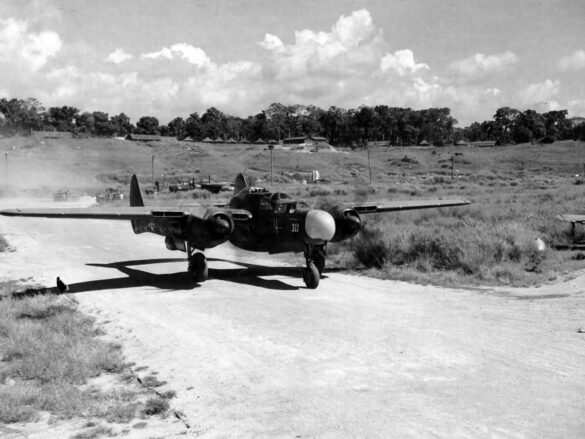 P 61A 42 5506 pilot Maj Emerson Barker commander of the 419th Night Fighter Squadron