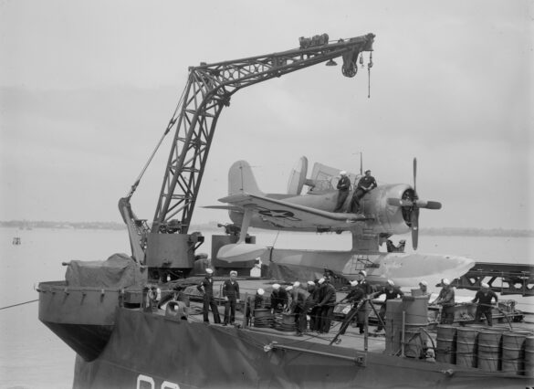 Curtiss SC Seahawk on USS Birmingham SLV H91.108 2420