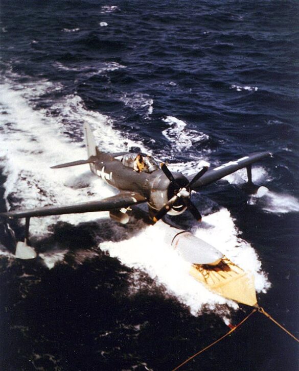 USS Alaska CB 1 recovering SC 1 recce plane