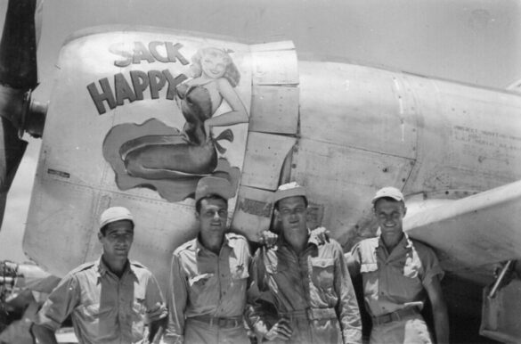 Republic P-47N Thunderbolt with natural metal finish and 318th Fighter Group Pacific insignia