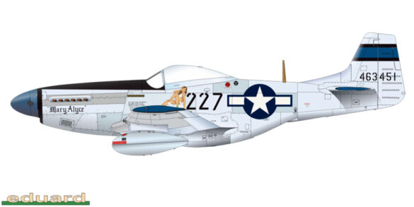 44 63451 P 51D Mustang 7AF 21FG46FS 227 Mary Alyce Lt RJ Louwers and Lt JE Montgomery III at Iwo Jima Jul 1945 0A