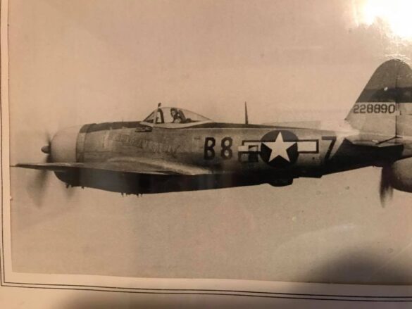 Republic P-47N Thunderbolt with natural metal finish and 318th Fighter Group Pacific insignia