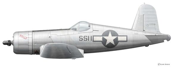 Vought F4U-1A Corsair "Sally" με αριθμό 894 βαμμένο σε Sea Blue FS25042, επιχειρησιακό στην Peleliu το 1944.