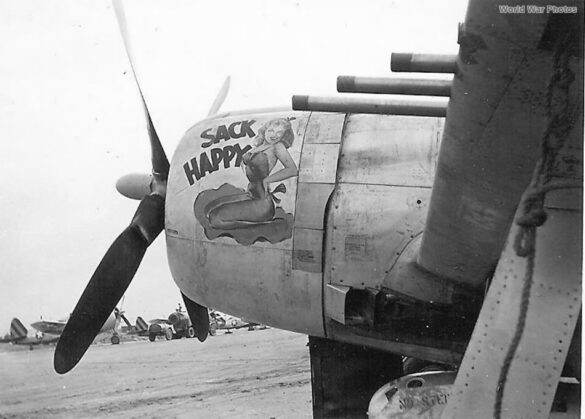 Republic P-47N Thunderbolt with natural metal finish and 318th Fighter Group Pacific insignia