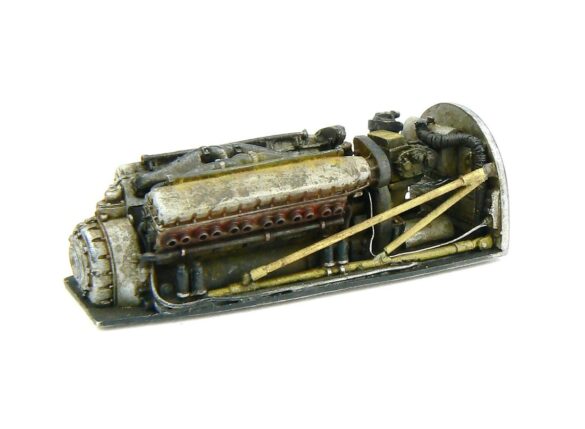 1/48 P-40M RNZAF scale model with open panels and detailed interior, expertly weathered to represent a derelict aircraft.”