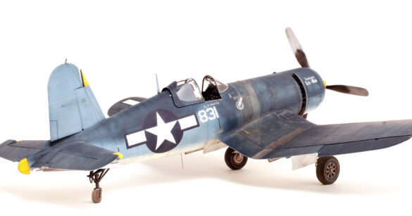 “Annotated 3D Weathering Diagram of F4U Corsair - 1/48 scale”)*