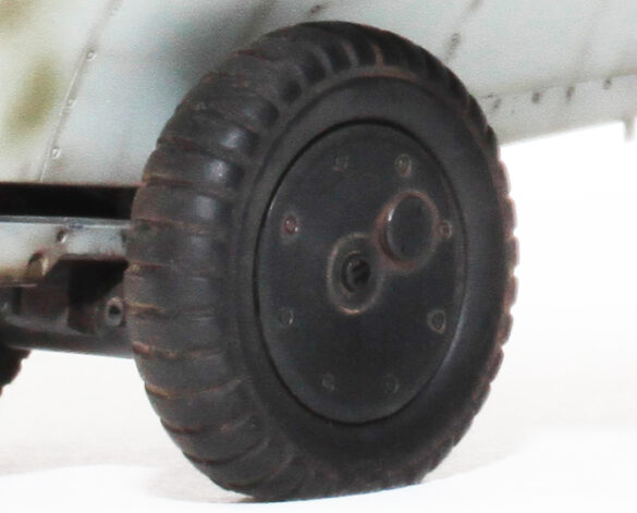 Realistic Messerschmitt Me 163 Komet landing strip with modified landing gear and polished tires