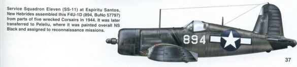 Vought F4U-1A Corsair "Sally" με αριθμό 894 βαμμένο σε Sea Blue FS25042, επιχειρησιακό στην Peleliu το 1944.