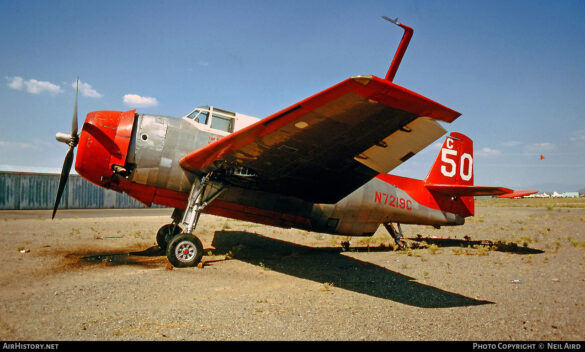 TBM Avenger Spray Plane – WWII Bomber Converted for Farming and Firefighting TBM Avenger firebomber in flight over forest fire zone – Canada, 1970s Converted TBM Avenger crop duster with yellow-red livery parked at rural airstrip Underside view of TBM with spray booms installed under wings Scale model of TBM Avenger spray plane with belly tank and weathered finish