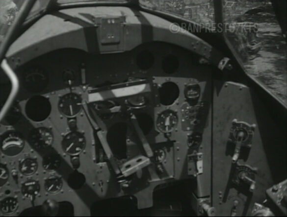 Detailed cockpit of the Raiden model showing added US-style seat belts and instrument panel.