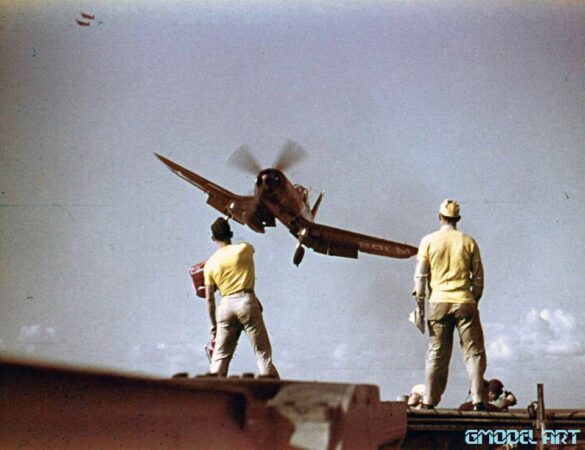 WWII U.S. Aircraft Carrier Deck – Crew Colors, FS Codes & Diorama Guide Infographic of WWII U.S. Navy Aircraft Carrier Deck Support Equipment, Tractors, Fuel & Ammo Carts, and Deck Crew with FS Color Codes for Scale Modeling Dioramas