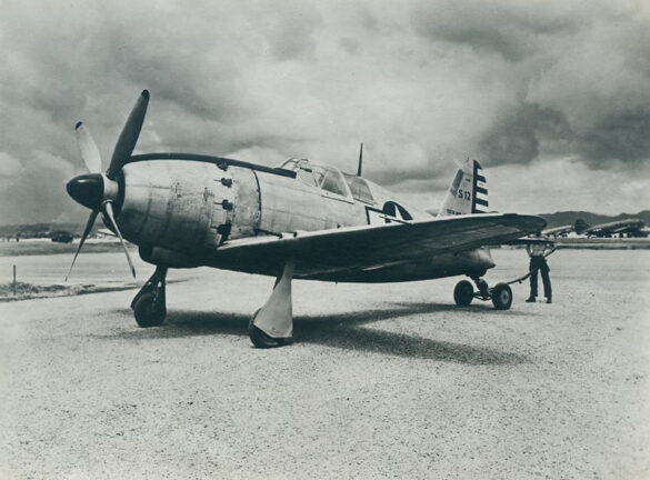Detailed cockpit of the Raiden model showing added US-style seat belts and instrument panel.