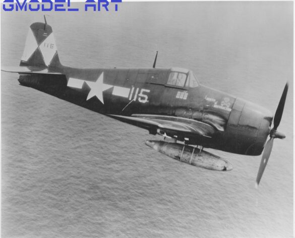 Eduard 1/48 F6F-5 Hellcat “White 115” parked on US Navy carrier deck diorama – folded wings and weathered WWII carrier fighter scene