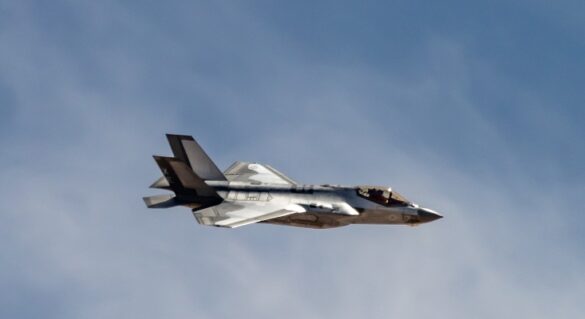 F-35C VX-9 Vampires with reflective mirror stealth coating and visible tail insignia
