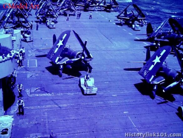 WWII U.S. Aircraft Carrier Deck – Crew Colors, FS Codes & Diorama Guide Infographic of WWII U.S. Navy Aircraft Carrier Deck Support Equipment, Tractors, Fuel & Ammo Carts, and Deck Crew with FS Color Codes for Scale Modeling Dioramas