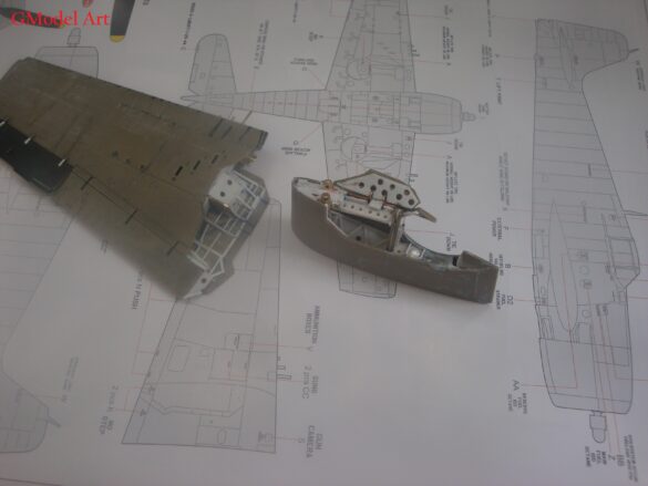 Eduard 1/48 F6F-5 Hellcat “White 115” parked on US Navy carrier deck diorama – folded wings and weathered WWII carrier fighter scene