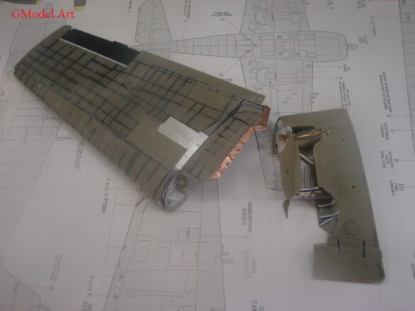 Eduard 1/48 F6F-5 Hellcat “White 115” parked on US Navy carrier deck diorama – folded wings and weathered WWII carrier fighter scene