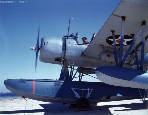 OS2U Kingfisher Floatplane Vought OS2U Kingfisher seaplane Blue Gray camouflage US Navy
