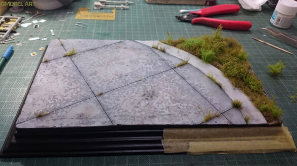 plaster of paris airbase diorama base