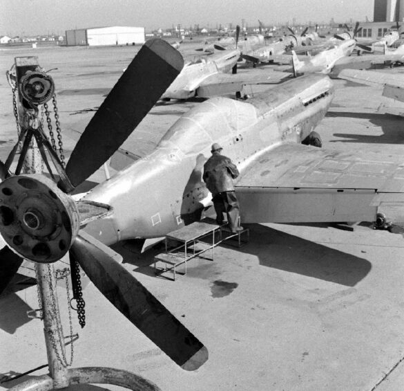 P-51C Mustang ROCAF 1948 reconstruction in Texas with razorback fuselage