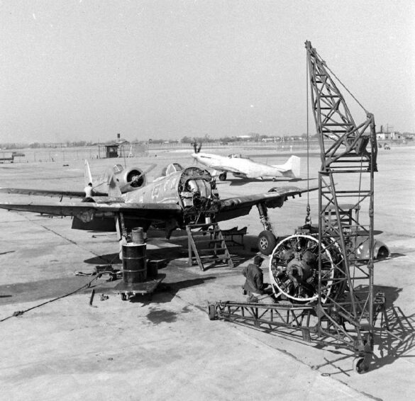P-51C Mustang ROCAF 1948 reconstruction in Texas with razorback fuselage