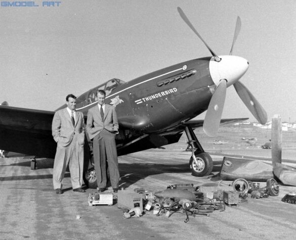 North American P-51 Mustang racing aircraft Bendix Trophy 1940s black and white historical image