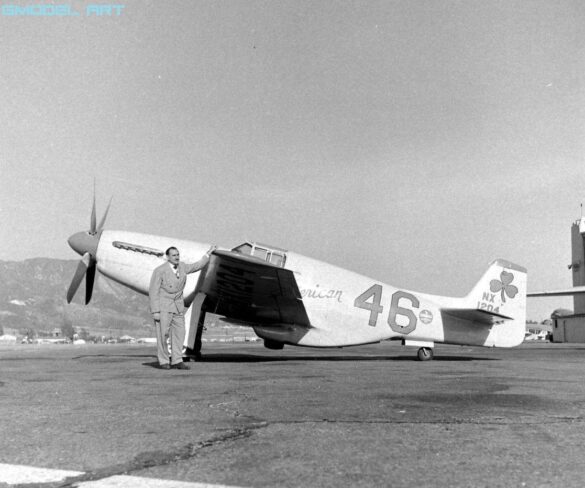 North American P-51 Mustang racing aircraft Bendix Trophy 1940s black and white historical image