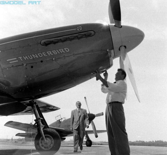 North American P-51 Mustang racing aircraft Bendix Trophy 1940s black and white historical image