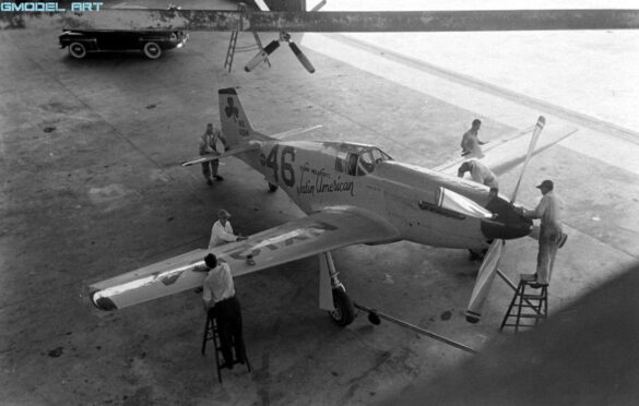 North American P-51 Mustang racing aircraft Bendix Trophy 1940s black and white historical image