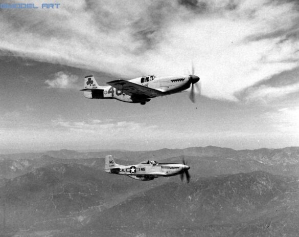 North American P-51 Mustang racing aircraft Bendix Trophy 1940s black and white historical image