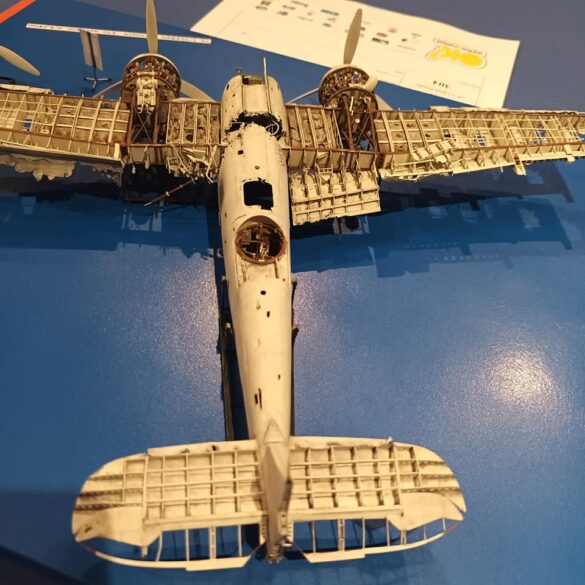 Bristol Blenheim Mk.IVF wreck at Hellenic Air Force Museum in Tatoi Greece WWII RAF night fighter remains