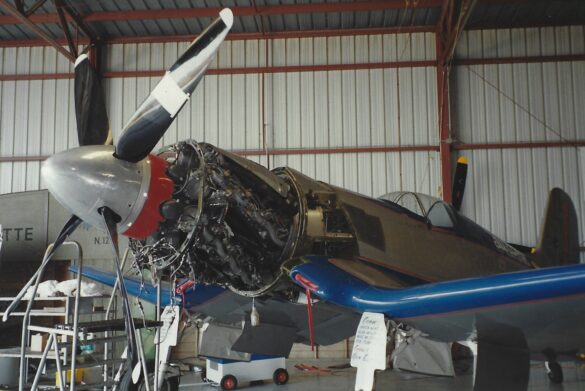 F4U Super Corsair Budweiser Light 1 Reno Air Races N31518 F4U Super Corsair Budweiser Light 1 N31518 racing at Reno Air Races at high speed