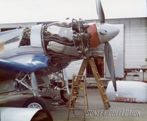 F4U Super Corsair Budweiser Light 1 Reno Air Races N31518 F4U Super Corsair Budweiser Light 1 N31518 racing at Reno Air Races at high speed