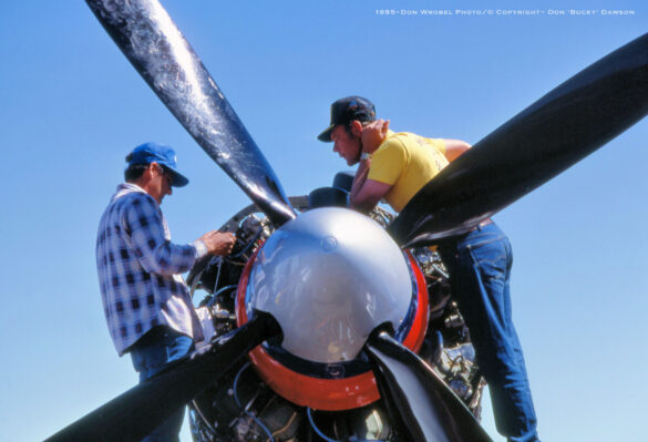 F4U Super Corsair Budweiser Light 1 Reno Air Races N31518 F4U Super Corsair Budweiser Light 1 N31518 racing at Reno Air Races at high speed