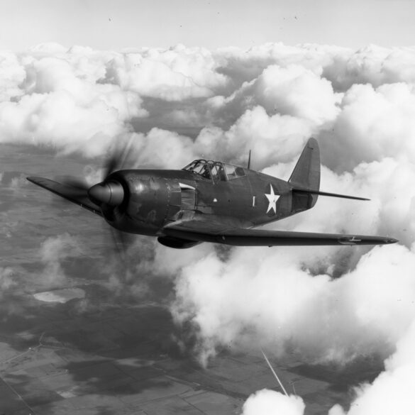 Curtiss XP-60C prototype fighter with contra-rotating propellers