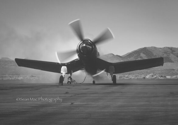 F4U Super Corsair Budweiser Light 1 Reno Air Races N31518 F4U Super Corsair Budweiser Light 1 N31518 racing at Reno Air Races at high speed