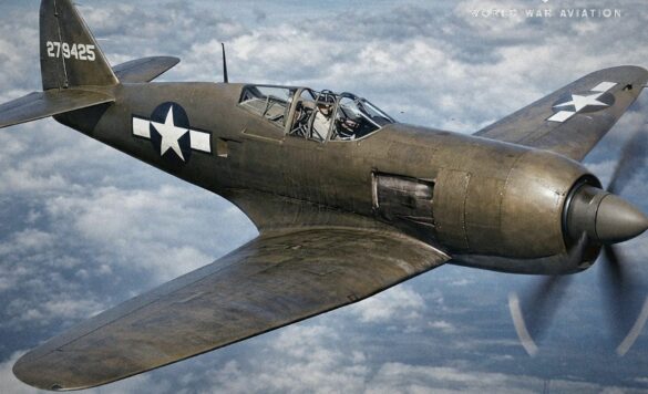 Curtiss XP-60C prototype fighter with contra-rotating propellers