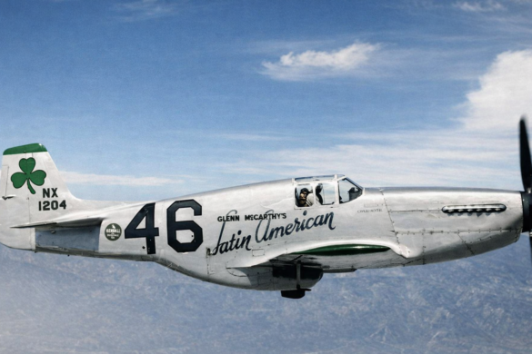 North American P-51 Mustang racing aircraft Bendix Trophy 1940s black and white historical image