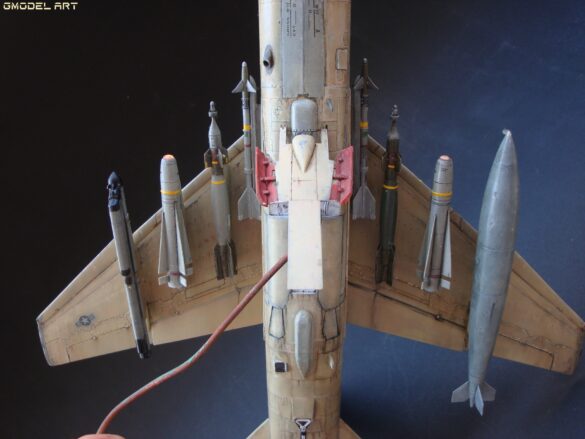 Scale model of Vought A-7E Corsair II VA-37 in rare desert camouflage during Gulf War transition, 1989-1990