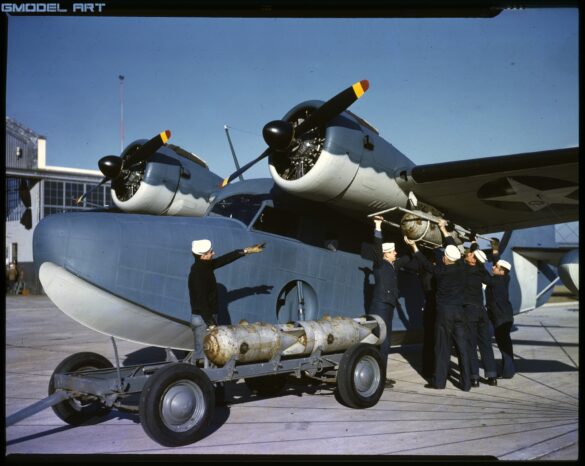 Grumman JRF Goose Seaplane Blue Gray Camouflage Grumman JRF Goose amphibious aircraft Blue Gray Light Gray camouflage US Navy