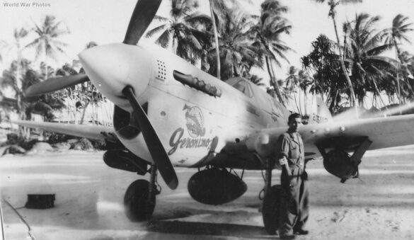 P-40N Warhawk of the 45th Fighter Squadron at Nanumea airfield in the Gilbert Islands, 1943
