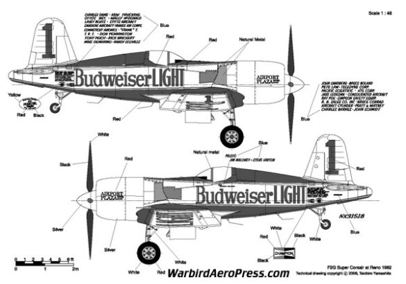 F4U Super Corsair Budweiser Light 1 Reno Air Races F4U Super Corsair Budweiser Light 1 Reno Air Races