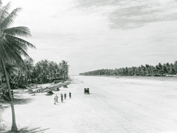 P-40N Warhawk of the 45th Fighter Squadron at Nanumea airfield in the Gilbert Islands, 1943