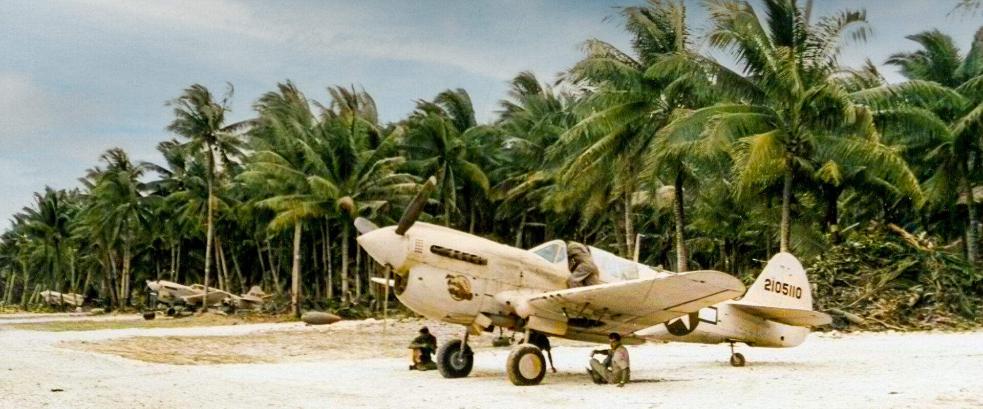 P-40N Warhawk of the 45th Fighter Squadron at Nanumea airfield in the Gilbert Islands, 1943