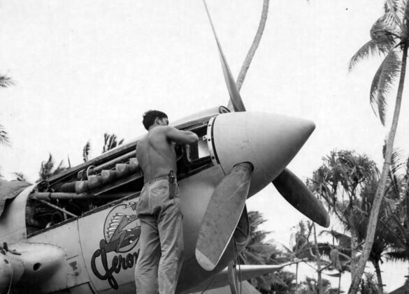 USAAF 42 105112 Curtiss P 40N Warhawk 15FG45FS Geronimo Gilbert Islands 1944 03