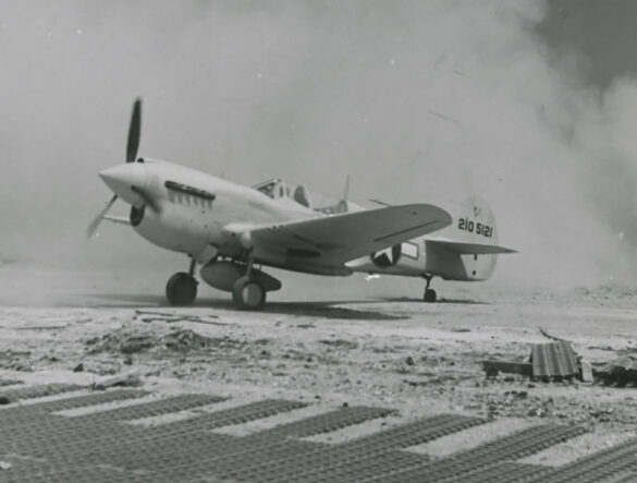 P-40N Warhawk of the 45th Fighter Squadron at Nanumea airfield in the Gilbert Islands, 1943