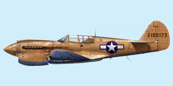 P-40N Warhawk coral sand camouflage scheme used in the Pacific islands during WWII