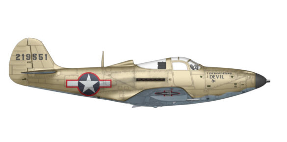 P-39Q-1 Airacobra of the 6th Fighter Squadron operating from Makin Island in 1943